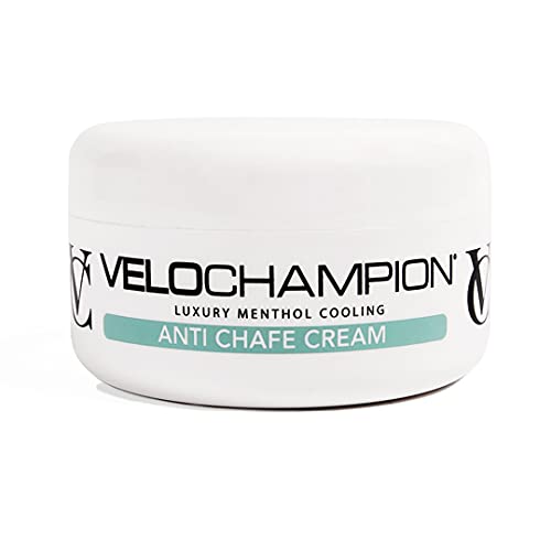 VeloChampion Luxury Crema de Gamuza Anti-Rozaduras 150ml. para Ciclistas y Corredores. Evita Las Rozaduras y Las molestias. (150 ml, Mentol)