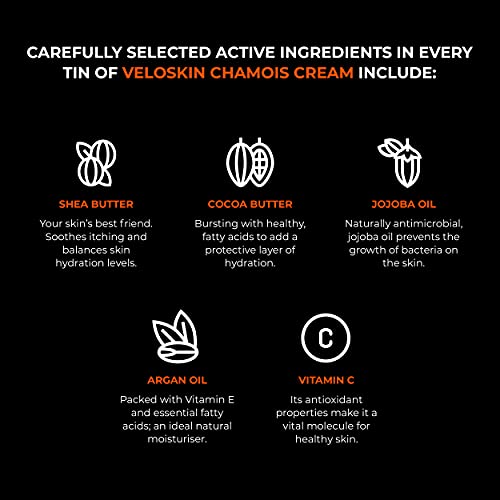 VeloSkin Crema para badanas para Ciclistas y Ciclismo - Premium Anti Rozaduras. Crema para badanas Adecuada para Mujeres.