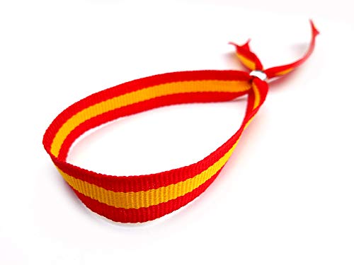 vendopolis Pulsera Cinta Textil Bandera España Española Cierre Ajustable