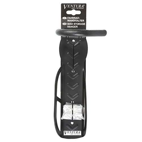 Ventura BDWH2 Soporte para Colgar la Bicicleta en la Pared, Unisex, Negro