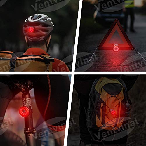 Ventvinal Luz Trasera Para Bicicleta – Luz LED Trasera Recargable Inteligente USB Para Bicicleta, Impermeable IPX6, Luz Trasera de Advertencia