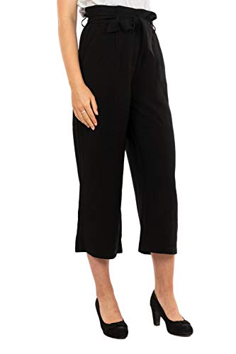 Vero Moda Vmemily Culotte Pant Noos Pantalón, Negro, 36 para Mujer