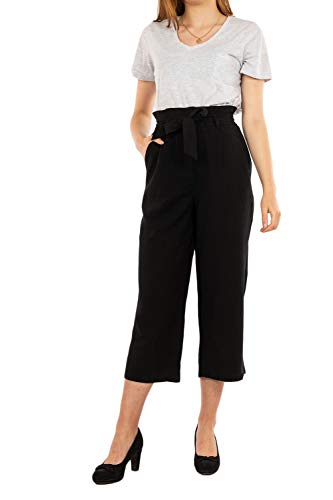 Vero Moda Vmemily Culotte Pant Noos Pantalón, Negro, 36 para Mujer