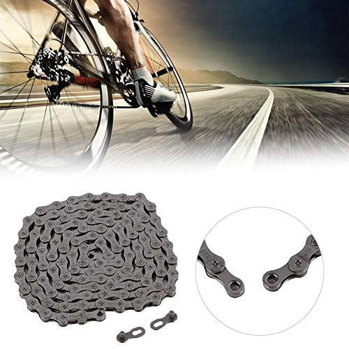 VGBEY Cadena de Bicicleta, Cadenas de Bicicleta de Velocidad 9/27 Cadenas de Candados de Metal para Bicicleta de Montaña de Carretera