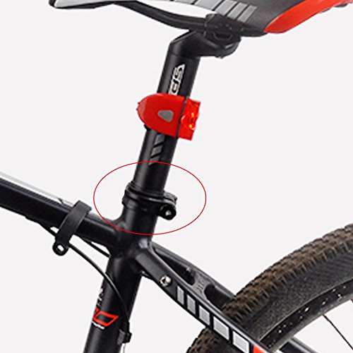 VGEBY Clip de sillín de Bicicleta de 30,4/30,8/31,6 mm para Cuadro de aleación de Aluminio (Color: Negro)