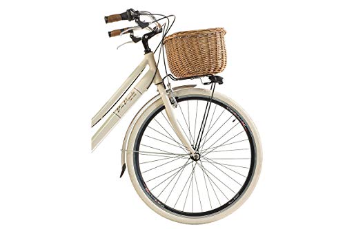 Via Veneto By Canellini Bicicleta Bici Citybike Ctb Mujer Vintage Retro Via Veneto Aluminio (Crema, 46)