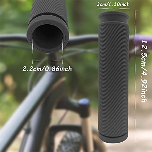 VIAUMBR Puños Bici Bicicleta Montaña Silicona Puños Manillar para Accesorios de Bicicleta 125mm