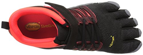 Vibram Fivefingers V-Train, Zapatillas de Deporte Mujer, Negro (Black/Coral/Grey Black/Coral/Grey), 40 EU