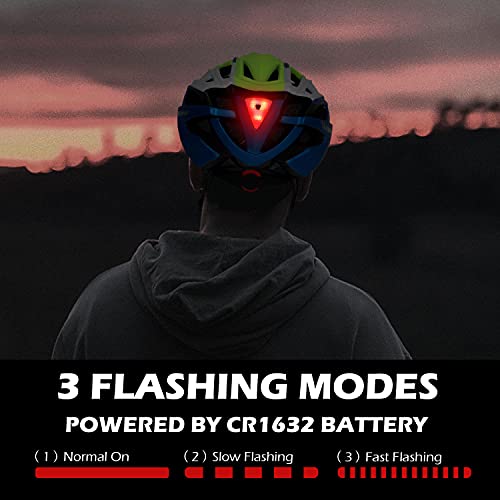 VICTGAOL Casco Bicicleta Helmet Bici Ciclismo para Adulto con Luz Trasera LED Visera Extraíble Hombres Mujeres Adultos de Bicicleta para Montar (Metalblue)