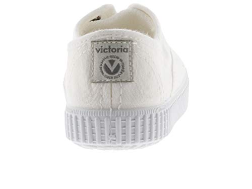 victoria Plano VICTORIA 1915 Inglesa ELÁSTICO Lona Tintada 106627-KIDS para Unisex-niños Blanco 26