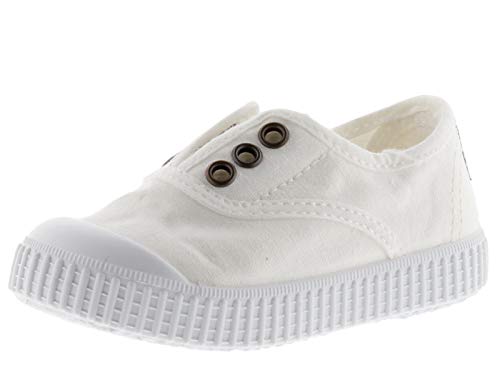 victoria Plano VICTORIA 1915 Inglesa ELÁSTICO Lona Tintada 106627-KIDS para Unisex-niños Blanco 26