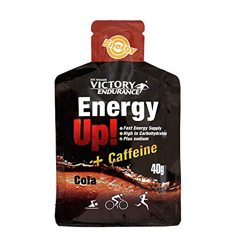 VICTORY ENDURANCE Energy Up Gel Cafeína Sabor Cola, con cafeína, con plus de sodio, Energía inmediata, 40 g (Paquete de 24) (WVE.129130)
