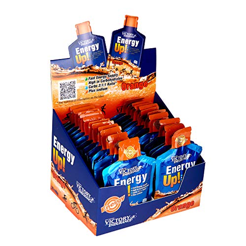 VICTORY ENDURANCE Energy Up Gel Cafeína Sabor Naranja. Con Plus De Sodio. Energía Inmediata, color Azul, 40 ml