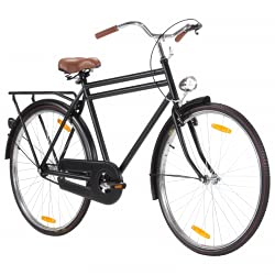 vidaXL Bicicleta Holandesa de Hombre Holandés Países Bajos Cicloturismo Crucero Clásica Ciudad Masculina Viajes Rueda de 28 Pulgadas Cuadro 57 cm