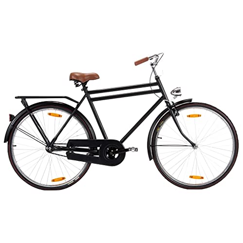vidaXL Bicicleta Holandesa de Hombre Holandés Países Bajos Cicloturismo Crucero Clásica Ciudad Masculina Viajes Rueda de 28 Pulgadas Cuadro 57 cm