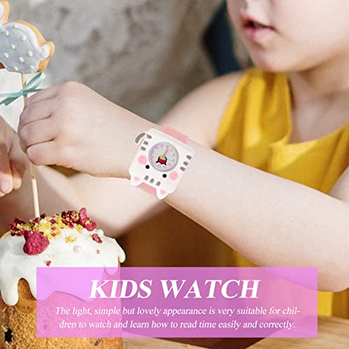 VILLCASE Relojes para Niños Reloj de Pulsera para Niños Reloj de Silicona Banda de Silicona Pulsera Reloj de Cuarzo de Dibujos Animados para Niñas Niños de 3 a 11 Años Rosa 21.