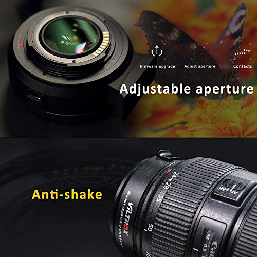 VILTROX EF-EOS M2 Adaptador de Lente con Enfoque Automático, 0.71x Convertidor de Speed-Booster para Canon EF Lens a cámaras Canon EOS-M (EF-M Mount) M M2 M3 M5 M6 M10 M50 M100