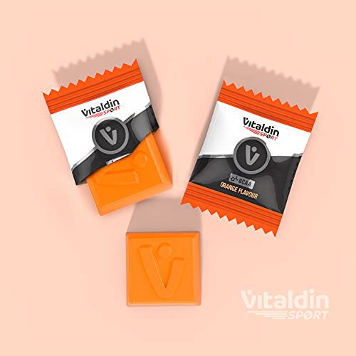 VITALDIN SPORT Power Gummies BCAA – Protección y recuperación muscular – 2 gr de Aminoácidos BCAA de ratio 2:1:1 por serving + Vitamina B6 – Doypack de 30 Bites de gominola – Sabor naranja – Vegano