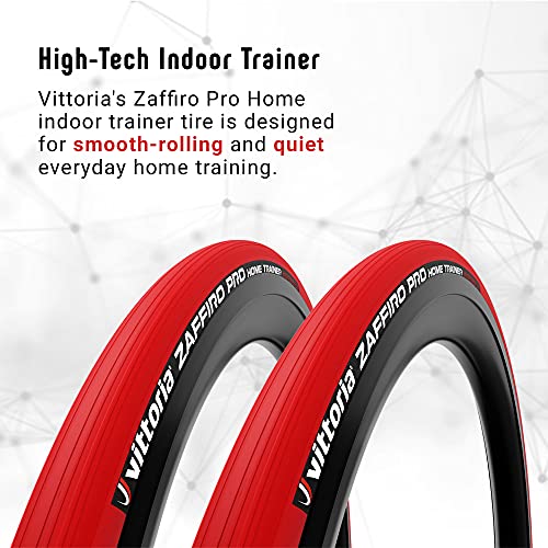 Vittoria Zaffiro Pro Home Trainer Cubierta MTB, Unisex Adulto, Rojo, 28-559/26 x 1.1