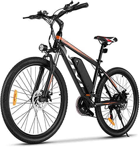 VIVI Bicicleta Eléctrica, 26" Bicicleta Montaña Adulto, Bicicleta Electrica Montaña, 250W Bicicletas Eléctricas con Batería De Iones De Litio Extraíble De 10,4 Ah (26 Pulgadas-Amarillo)