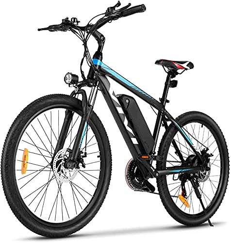 VIVI Bicicleta Eléctrica, 26" Bicicleta Montaña Adulto, Bicicleta Electrica Montaña, 250W Bicicletas Eléctricas con Batería De Iones De Litio Extraíble De 10,4 Ah (26 Pulgadas-Azul)