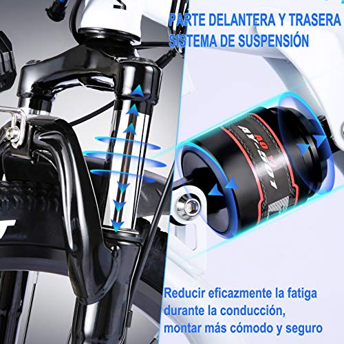 VIVI Bicicleta Electrica Plegable 250W Bicicleta Eléctrica Montaña, Bicicleta Montaña Adulto Bicicleta Electrica Plegable 26", Batería de 8 Ah