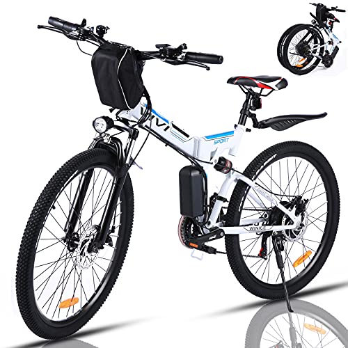 VIVI Bicicleta Electrica Plegable 250W Bicicleta Eléctrica Montaña, Bicicleta Montaña Adulto Bicicleta Electrica Plegable 26", Batería de 8 Ah