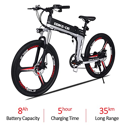 Vivi Bicicleta Eléctrica Plegable para Adultos,Bici Electrica Montaña de 26 Pulgadas,Bicicleta Electrica Urbana E-Bike,250W 36V/8Ah Batería Extraíble,Velocidad máxima 25 km/h (7-Velocidades)