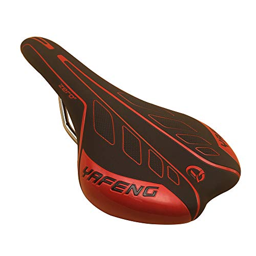 VOANZO Cómoda Silla de Montar en Bicicleta de montaña Silla de Montar Senderismo Silla de Bicicleta de Carretera Asiento de Bicicleta de la Ciudad (Rojo)