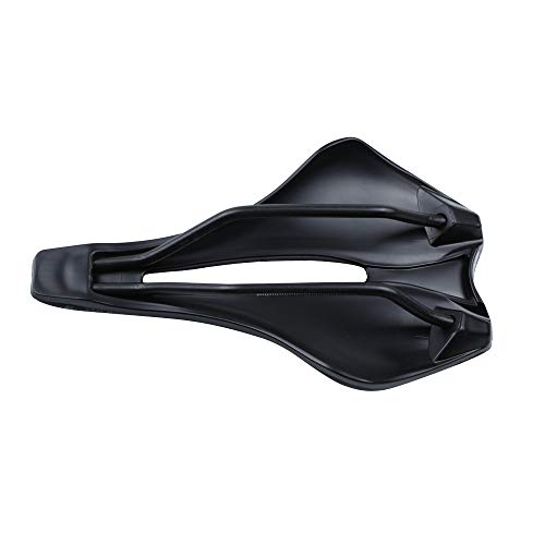 VOANZO Sillín de Bicicleta Amortiguación Asiento de Bicicleta Robusto Universal para MTB Road Mountain Bike Saddle 245x143mm (Negro)