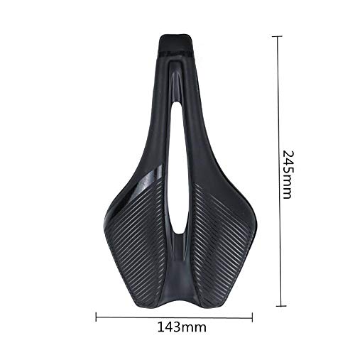 VOANZO Sillín de Bicicleta Amortiguación Asiento de Bicicleta Robusto Universal para MTB Road Mountain Bike Saddle 245x143mm (Negro)