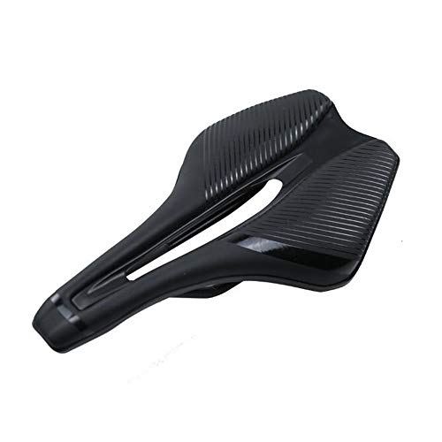 VOANZO Sillín de Bicicleta Amortiguación Asiento de Bicicleta Robusto Universal para MTB Road Mountain Bike Saddle 245x143mm (Negro)