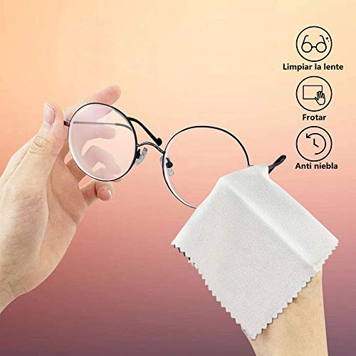 Voarge 2 gamuzas antivaho para gafas con nano-antivaho, paño de limpieza para lentes de microfibra, reutilizables.