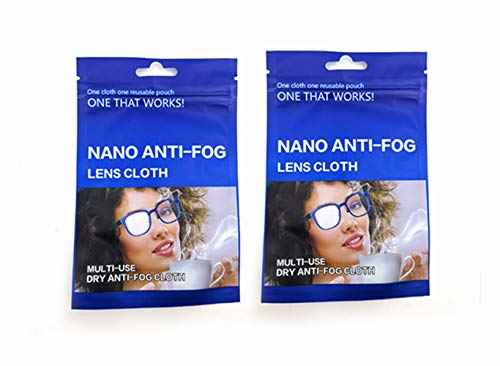 Voarge 2 gamuzas antivaho para gafas con nano-antivaho, paño de limpieza para lentes de microfibra, reutilizables.