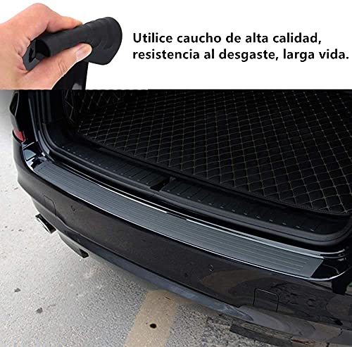 Voarge Protector de parachoques trasero, Protector de Umbral de Puerta Universal de Goma, Protector Trasero Antiarañazos, Adhesivo Universal Para la Mayoría de Coches, Camionetas, SUV, Camiones