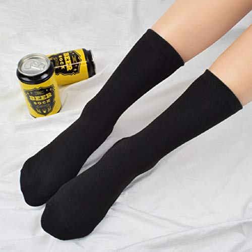 Voqeen Calcetines Divertidos Calcetines de Algodon Cerveza de Otoño y Invierno Unisex Mujer Hombre Divertidos Calcetines (Negro)