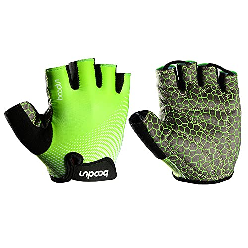 Voroar Guantes de Ciclismo MTB Guantes de Bici de Carretera de Medio Dedo, Guantes Deportivos para Gimnasio Moto Entrenamiento, Antideslizantes Guantes Transpirables Verano para Hombre y Mujer