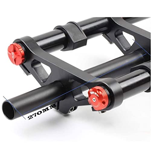 VPPV Horquilla de Suspensión para Bicicleta 26" 4.0 Neumático para Motos Nieve/ATV Bicicleta Montaña QR 135mm Hombro Doble Rappel Cuesta Abajo Amortiguador MTB/Am (Size : 26 Inch)