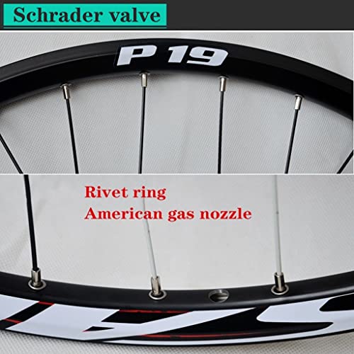 VPPV Ruedas de Bicicleta de Montaña 26/27,5/29 Pulgadas, Pared Doble Aleación Aluminio Llanta Ciclismo Freno Disco MTB Wheelet para Velocidad 7/8/9/10/11 Rojo (Size : 29 ER)