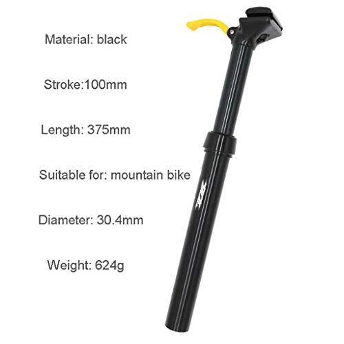 VPPV Tijas de Sillin MTB de Bicicleta 31.6 mm, Aleación de Aluminio Ajustable Telescopica MTB Soporte de Montaje 30.9mm Tija Sillin Componentes (Size : 30.9mm)