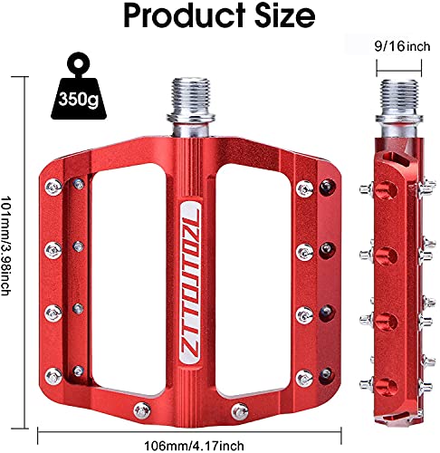 VUENICEE Pedales Bicicleta,Antideslizante Pedales Bicicleta Montaña,Ligero Pedales MTB,Aleación de Aluminio Pedales para Bicicletas de Montaña