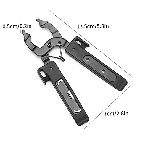 VusiElag Cadena Moto alicates de Bicicletas Enlace Herramienta de eliminación de 2 en 1 Abridor Más Cerca removedor alicates de Carretera Bicicleta de montaña Negro