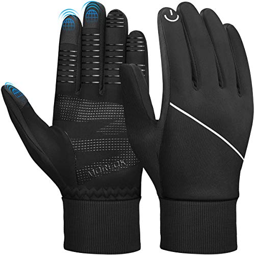 WACCET Guantes de Invierno Ciclismo, Guantes Termicos de Invierno Antideslizantes Pantalla Táctil Guantes Running para Ciclismo, Moto, Senderismo, Esquí Deporte al Aire Libre (XL)