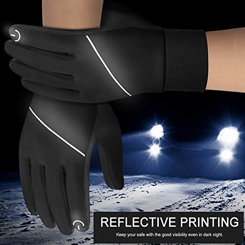 WACCET Guantes de Invierno Ciclismo, Guantes Termicos de Invierno Antideslizantes Pantalla Táctil Guantes Running para Ciclismo, Moto, Senderismo, Esquí Deporte al Aire Libre (XL)