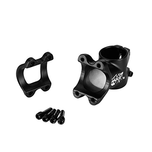 Wake MTB Stem 31.8 17 grados 70 mm vástago de bicicleta de montaña tallo corto para manillar para la mayoría de bicicletas, bicicletas de carretera, MTB, BMX, ciclismo (peso ligero, negro)