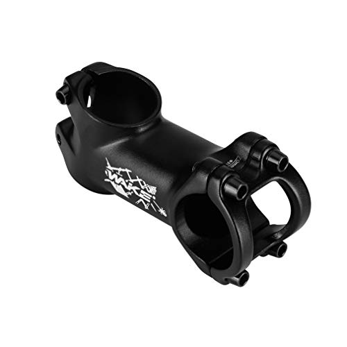 Wake MTB Stem 31.8 17 grados 70 mm vástago de bicicleta de montaña tallo corto para manillar para la mayoría de bicicletas, bicicletas de carretera, MTB, BMX, ciclismo (peso ligero, negro)