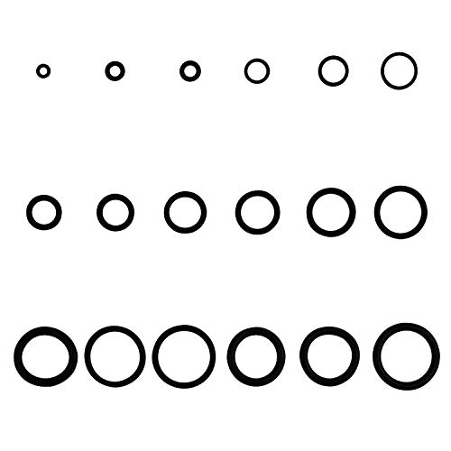 Wandefol 279pcs Juntas Tóricas, Anillo de Sellado de Goma, Arandela de Goma, Arandela de Sellado, Juntas Arandelas de Goma, Goma O-ring 18 Tamaños con Caja de Almacenaje