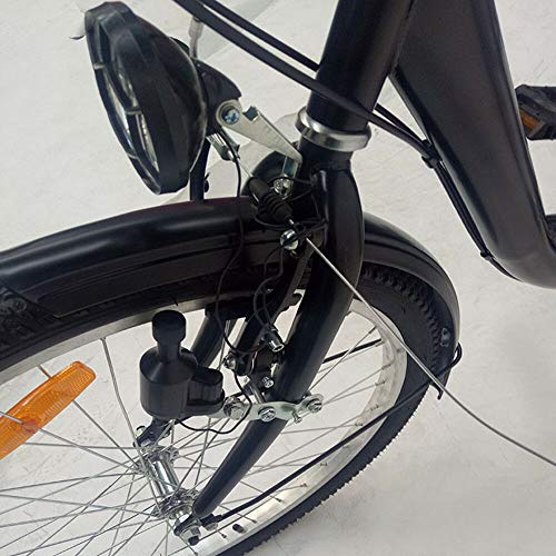 Wangkangyi Jasemy Triciclo de 24 pulgadas, triciclo para adultos, 3 ruedas, 6 velocidades, con cesta de luz y cesta de la compra, altura del vehículo ajustable, color negro