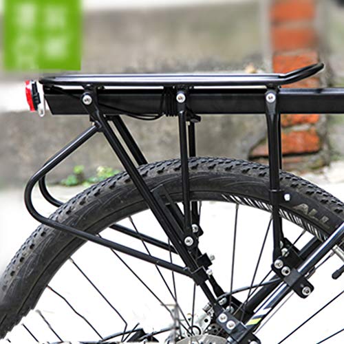 WANGLXFC Duradero Portaequipajes para Bicicleta Aleación de Aluminio con Reflector, Carga Máxima 140 kg, 40.5 x 14.5cm Cómodo