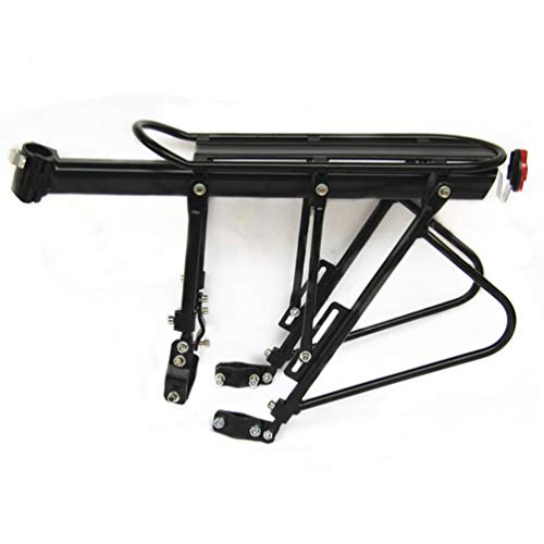 WANGLXFC Duradero Portaequipajes para Bicicleta Aleación de Aluminio con Reflector, Carga Máxima 140 kg, 40.5 x 14.5cm Cómodo